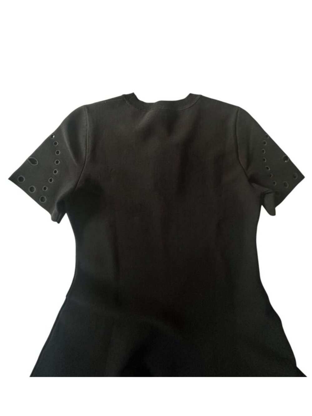 NWT Ulla Johnson Fania Short Sleeve Knit Dress Black Noir Size Large - Picture 11 of 14